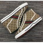 Gucci Unisex Tennis 1977 High Top Sneaker Brown Rubber Sole Flat 2 Cm Heel - Image 6