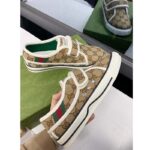 Gucci Unisex Tennis 1977 Sneaker Beige Ebony Jumbo GG Canvas Low 3 Cm Heel - Bild 7