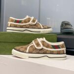 Gucci Unisex Tennis 1977 Sneaker Beige Ebony Jumbo GG Canvas Low 3 Cm Heel - Bild 2