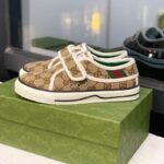 Gucci Unisex Tennis 1977 Sneaker Beige Ebony Jumbo GG Canvas Low 3 Cm Heel - Bild 4