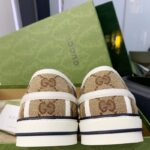 Gucci Unisex Tennis 1977 Sneaker Beige Ebony Jumbo GG Canvas Low 3 Cm Heel - Bild 9