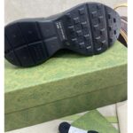 Gucci Unisex The North Face x Gucci Rhyton Sneaker Black Leather Rubber Sole 4 Cm Heel - Image 11