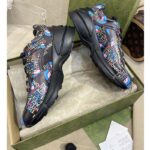 Gucci Unisex The North Face x Gucci Rhyton Sneaker Black Leather Rubber Sole 4 Cm Heel - Image 9