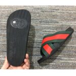 Gucci Unisex Web Slide Sandal Green Red Rubber Web Rubber Sole Low Heel - Bild 8