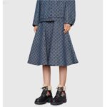 Gucci Women Ankle Boot Stripe Black Leather Merino Wool Mid 6 Cm Heel - Image 10