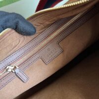 Gucci Women Attache Large Shoulder Bag Dark Brown Suede (1)