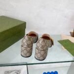 Gucci Women Blondie Pump Beige Ebony GG Supreme Canvas Round Interlocking G – Bild 6