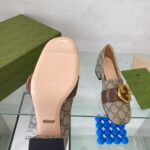Gucci Women Blondie Pump Beige Ebony GG Supreme Canvas Round Interlocking G – Bild 10