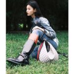 Gucci Women GG Attache Large Shoulder Bag Beige Blue GG Supreme Canvas - Imagen 14