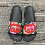 Gucci Women GG Ken Scott Print Slide Sandal Interlocking G Patch Flat - Bild 4