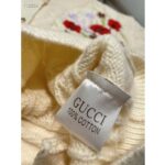 Gucci Women GG Lovelight Cotton Cardigan Embroidery White Floral Embroidery Crewneck - Image 9