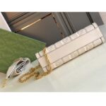 Gucci Women GG Matelassé Leather Small Bag Beige Double G - Image 4