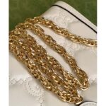 Gucci Women GG Matelassé Leather Small Bag Beige Double G - Image 7