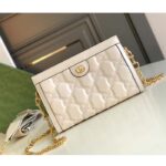 Gucci Women GG Matelassé Leather Small Bag Beige Double G - Image 2