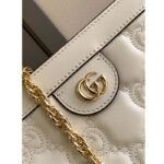 Gucci Women GG Matelassé Leather Small Bag Beige Double G - Image 8
