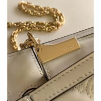 Gucci Women GG Matelassé Leather Small Bag Beige Double G (3)