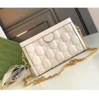 Gucci Women GG Matelassé Leather Small Bag Beige Double G (3)