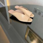 Gucci Women GG Mid-Heel Open-Toe Pump Light Pink Leather Sole 7.6 Cm Heel - Image 2