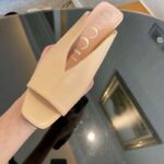 Gucci Women GG Mid-Heel Open-Toe Pump Light Pink Leather Sole 7.6 Cm Heel - Image 6