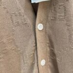 Gucci Women GG Wool Cardigan Beige V-Neck Collar Two Front Pockets – Image 5