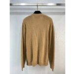 Gucci Women GG Wool Cardigan Beige V-Neck Collar Two Front Pockets – Image 3