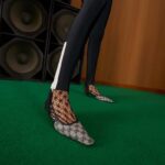 Gucci Women Slingback Pump Beige Blue GG Supreme Canvas Low 3 cm Heel - Image 8