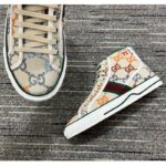 Gucci Women Tennis 1977 Sneaker Multicolor GG Linen Fabric Flat 2 Cm Heel - immagine 9