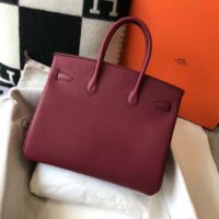Hermes Birkin 30 Bag in Epsom Leather with Gold Hardware-Maroon (7)