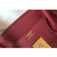 Hermes Birkin 30 Bag in Epsom Leather with Gold Hardware-Maroon (7)