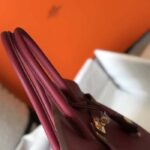 Hermes Women Birkin 30 Bag in Epsom Leather with Gold Hardware-Maroon - Image 9