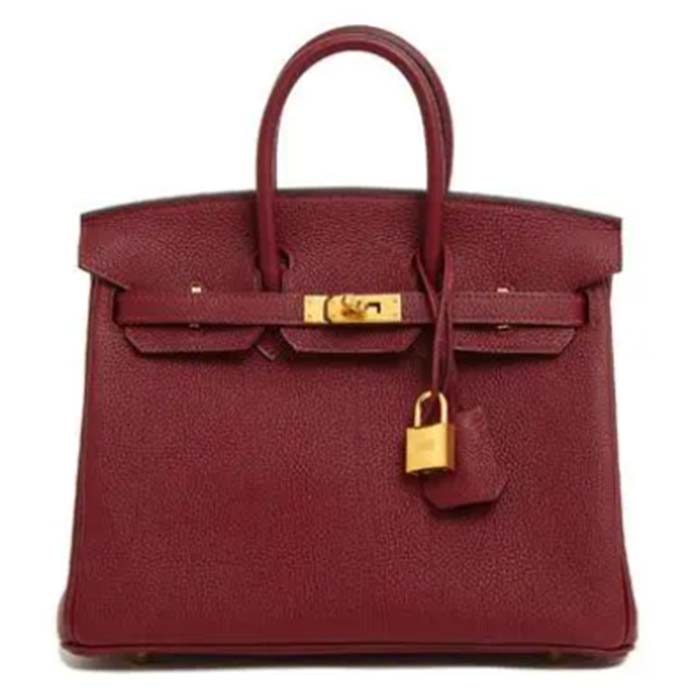 Hermes Birkin 30 Bag in Epsom Leather with Gold Hardware-Maroon