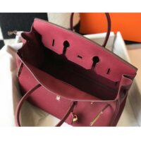 Hermes Birkin 30 Bag in Epsom Leather with Gold Hardware-Maroon (7)