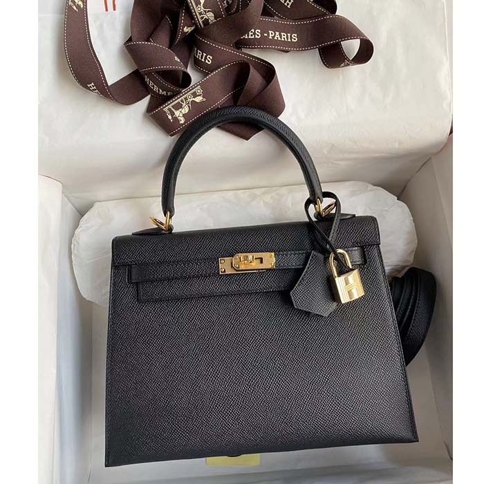 Kelly Handbag Noir Togo with Gold … curated on LTK