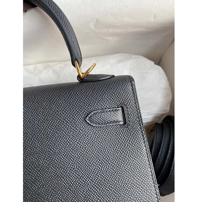 Sold at Auction: Kelly 32 Sellier - Hermès bag, Togo leather, colour  Black Ardennes, for women