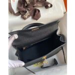 Hermes Women Kelly Sellier 32 Bag in Togo Leather with Gold Hardware-Black - immagine 5