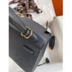 Hermes Women Kelly Sellier 32 Bag in Togo Leather with Gold Hardware-Black - immagine 8