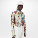 Louis Vuitton LV Men Classic Shirt Flowers Tapestry Cotton Silk Multicolor Regular Fit - Imagen 11