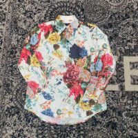 Louis Vuitton LV Men Classic Shirt Flowers Tapestry Cotton Silk Multicolor Regular Fit (12)