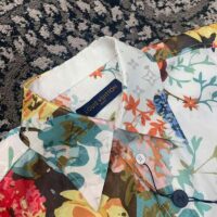 Louis Vuitton LV Men Classic Shirt Flowers Tapestry Cotton Silk Multicolor Regular Fit (12)