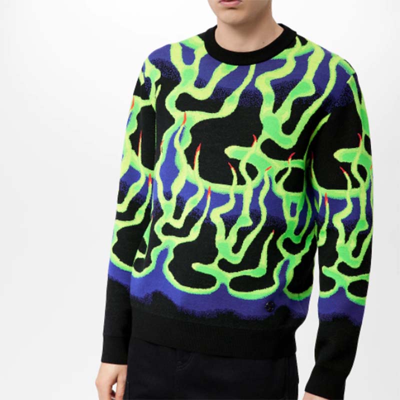 Louis Vuitton Monogram Rainbow Playground Graphic Sweatshirt Green/Yellow  for Men