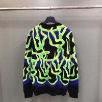 Louis Vuitton LV Men Graphic Crewneck Wool Green Blue Black Multicolor Regular Fit (12)