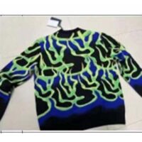 Louis Vuitton LV Men Graphic Crewneck Wool Green Blue Black Multicolor Regular Fit (12)