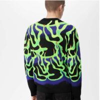 Louis Vuitton LV Men Graphic Crewneck Wool Green Blue Black Multicolor Regular Fit (12)