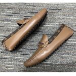 Louis Vuitton LV Men Hockenheim Moccasin Cognac Brown Calf Leather Monogram Canvas - Imagen 2