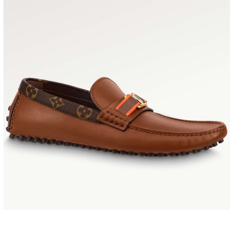 Louis Vuitton Men's Brown Leather Hockenheim Moccasin – Luxuria & Co.