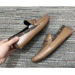 Louis Vuitton LV Men Hockenheim Moccasin Cognac Brown Calf Leather Monogram Canvas - Imagen 7