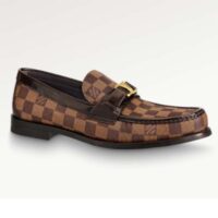 Louis Vuitton LV Men Major Loafer Brown Damier Canvas Ebene Blake Construction LV Initials (10)