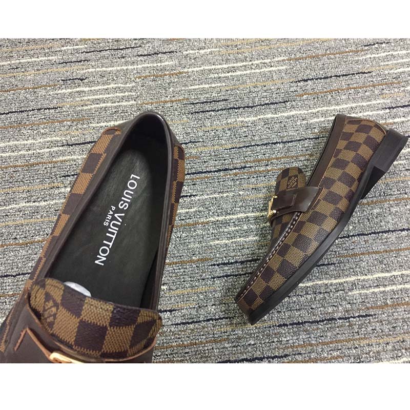 Louis Vuitton Damier Ebene Major Loafers - Brown Loafers, Shoes - LOU262455