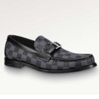 Louis Vuitton LV Men Major Loafer Damier Canvas Graphite Moccasin LV Initials (10)