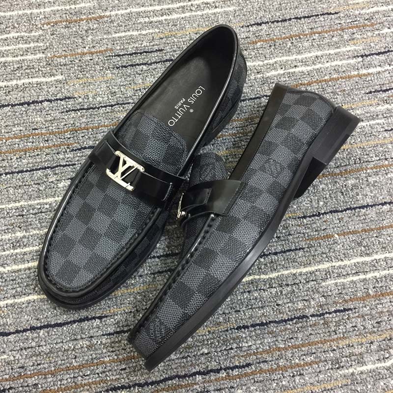 Men's Louis Vuitton LV Logo Casual Loafers, Genuine Loafers